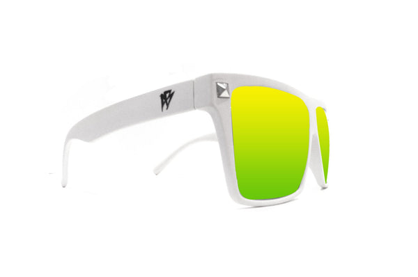 White & Green Sunglasses - Afterbang Clothing